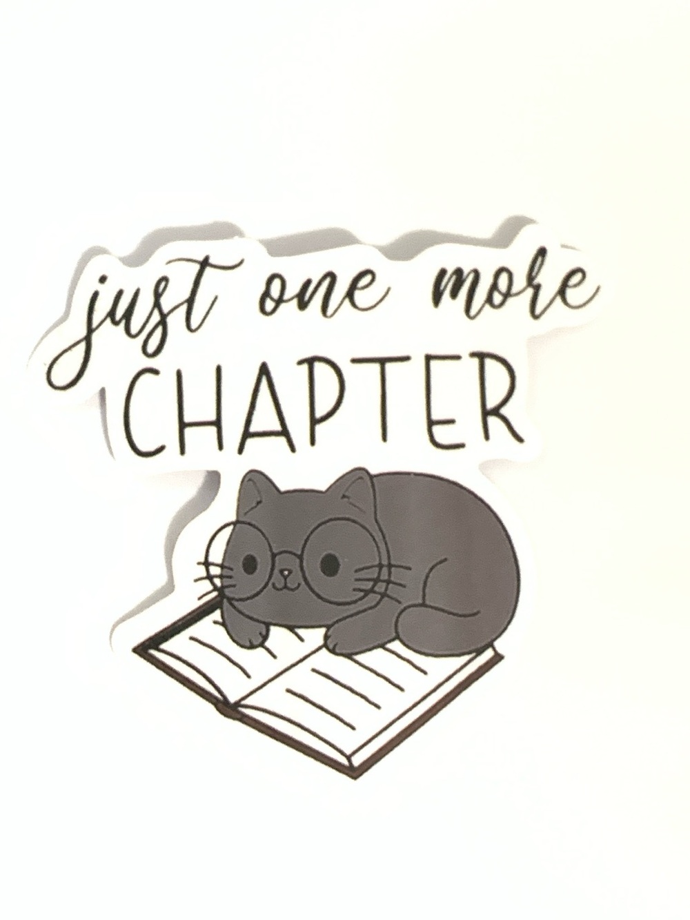 Just One More Chapter Cat Vinyl Sticker